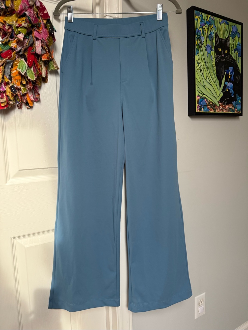 HALARA Wide-Leg High-Rise Pants in Dusty Blue - Picture 6 of 8